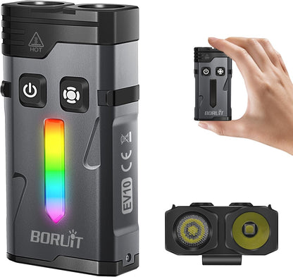 APEX Online SA compact magnetic flashlight with RGB ambient lighting, dual-beam torch, and durable aluminum alloy body.